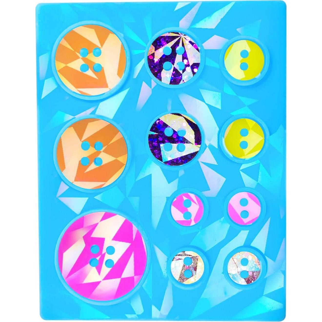 Molde de Silicona para Botones Holográficos MENGZHIAO 8.9x7cm