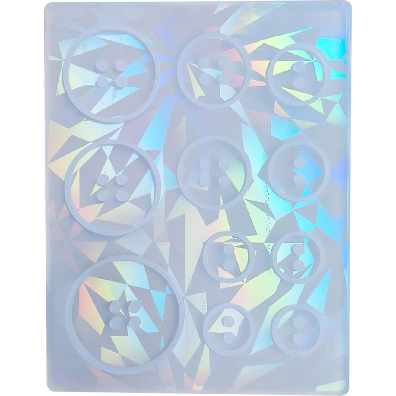 Molde de Silicona para Botones Holográficos MENGZHIAO 8.9x7cm