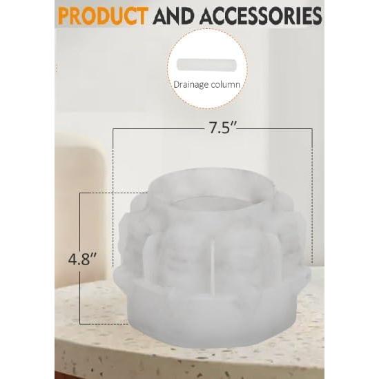 Molde de Maceta de Silicona PSOIRGCNH 19 cm Cara Múltiple