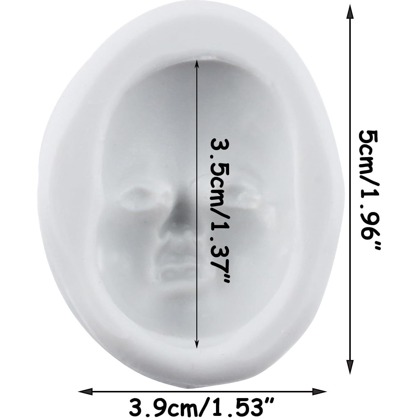 Molde de Silicona de Cara Humana YANQINMS 7.7 cm Reutilizable