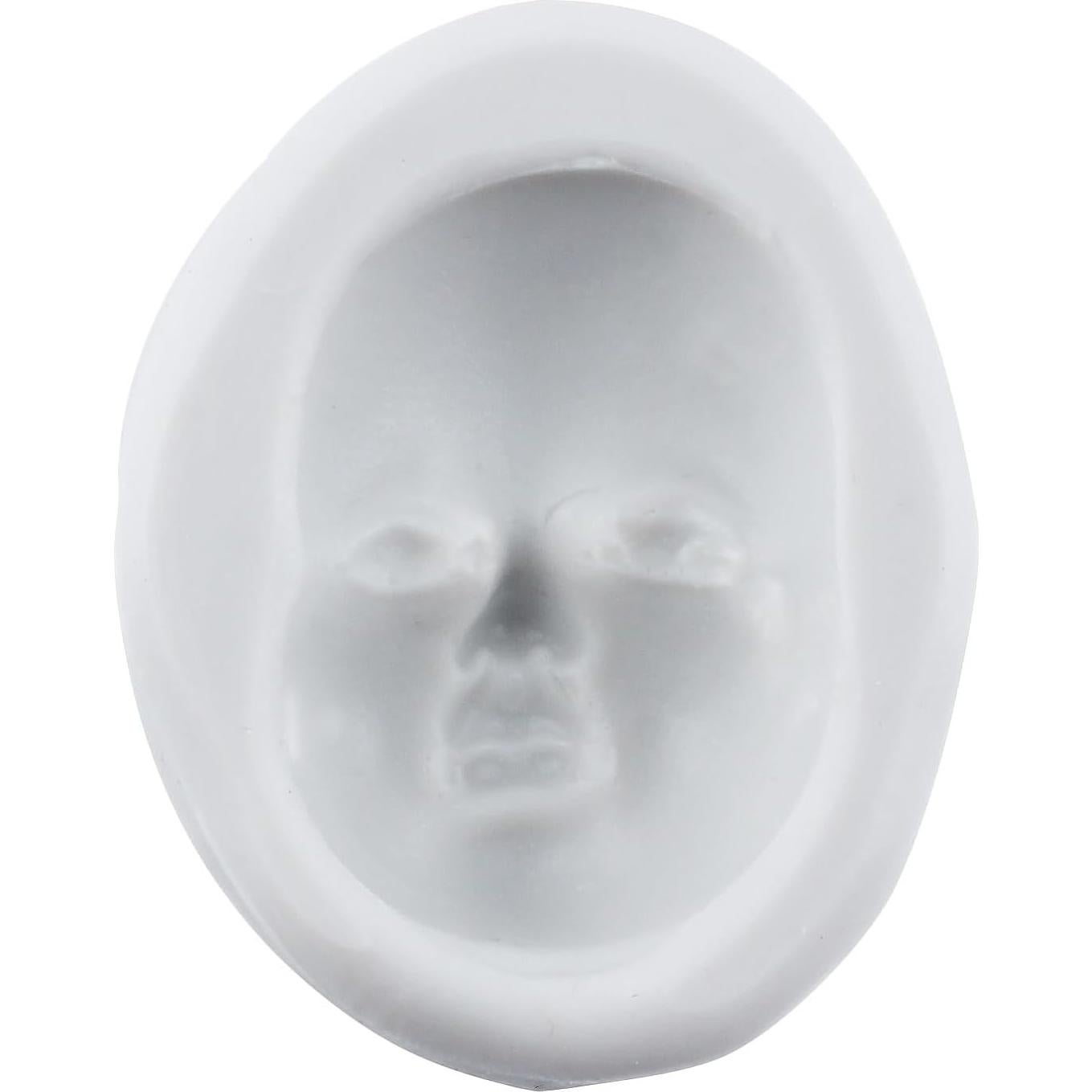 Molde de Silicona de Cara Humana YANQINMS 7.7 cm Reutilizable