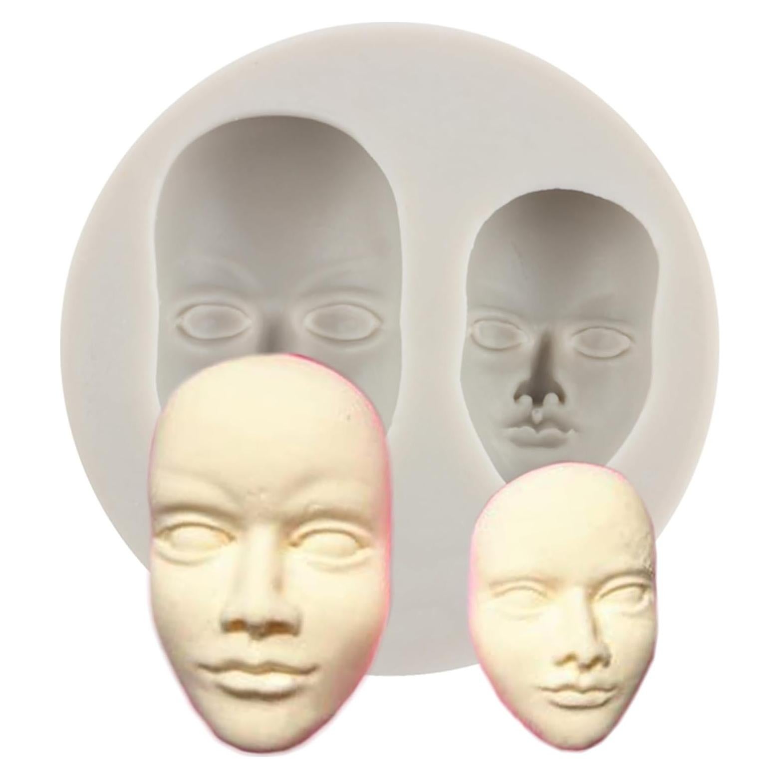 Molde de Silicona de Cara Humana MINFEIDMS 8x7 cm