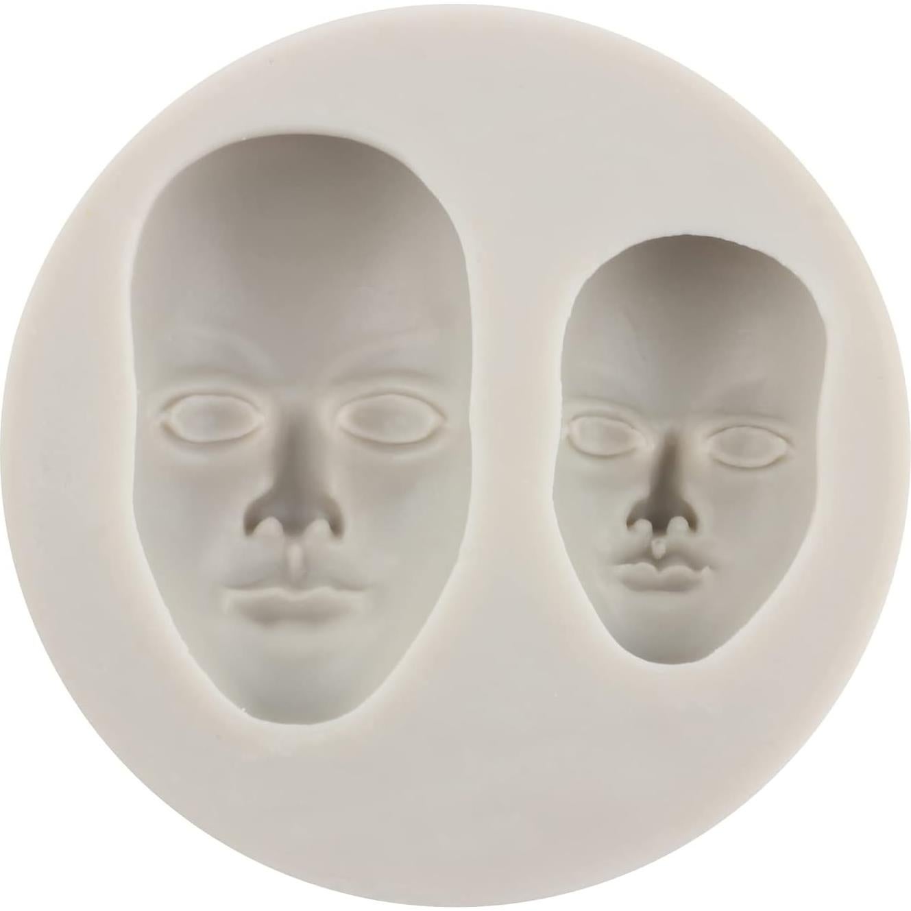 Molde de Silicona de Cara Humana MINFEIDMS 8x7 cm