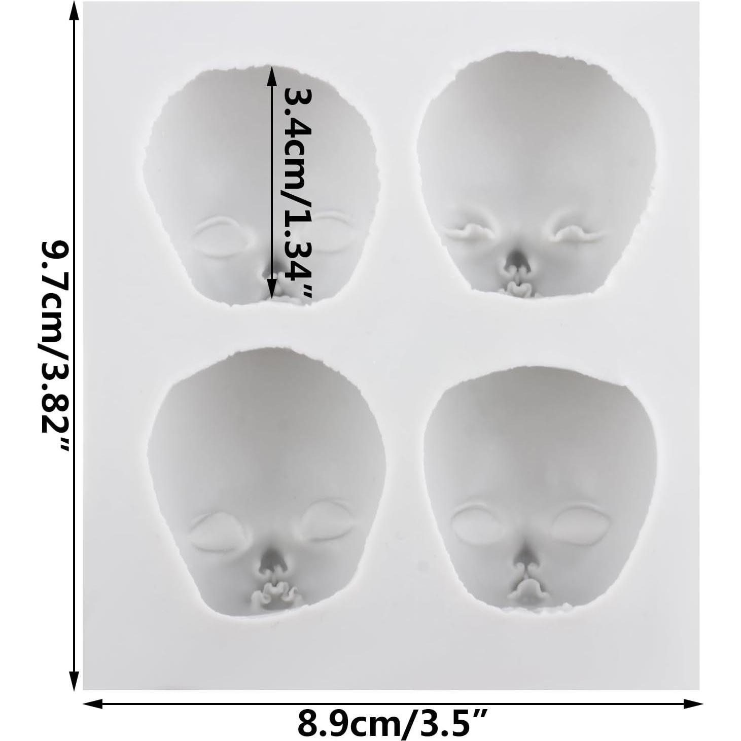 Molde de Silicona para Cara de Bebé TAOXIBEI 8.07x7.29 cm