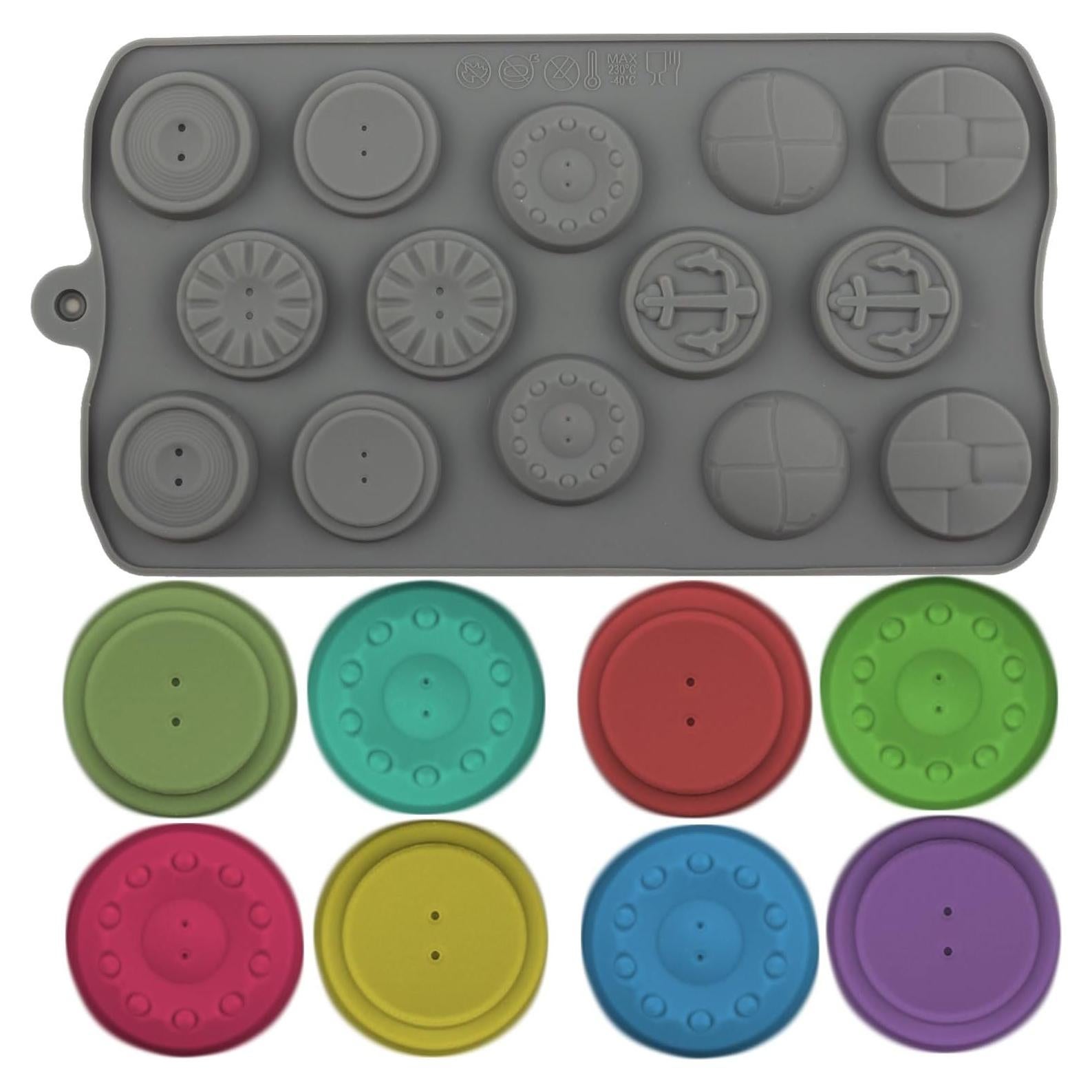 Molde de Silicona para Caramelos de Botón AIBOYA 14 Cavidades