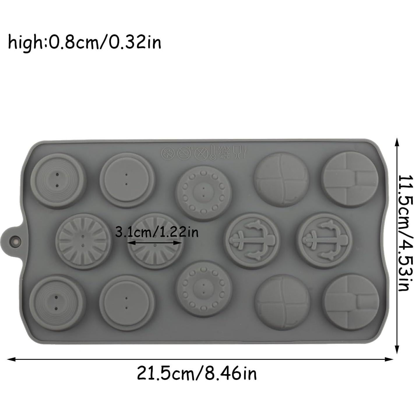 Molde de Silicona para Caramelos de Botón AIBOYA 14 Cavidades