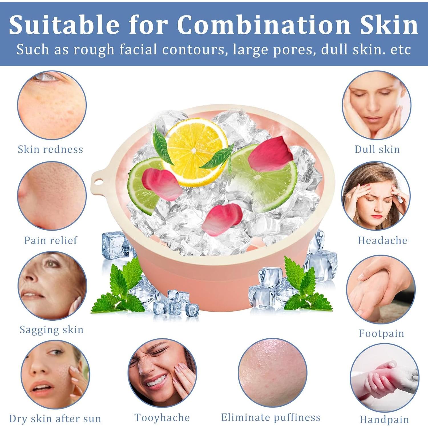 Tazón de Hielo 2-en-1 ElapseGlow para Cara y Bebidas