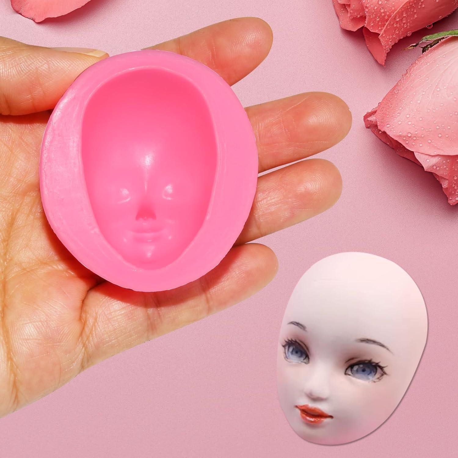 Molde de Silicona Kackaidi 13 Pcs Cara Humana para Fondant