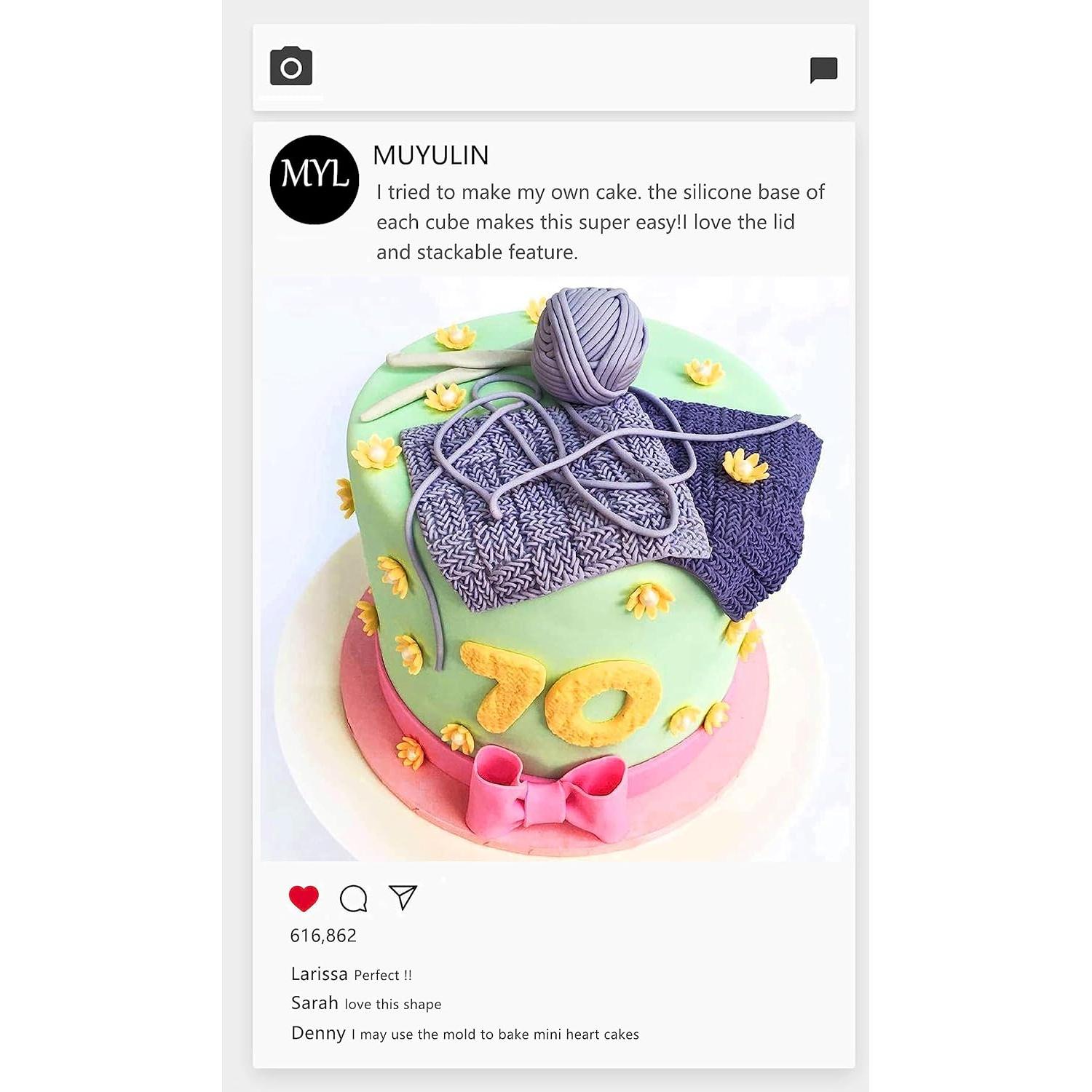 Moldes de Silicona para Fondant Muyulin - 5 Piezas para Pasteles