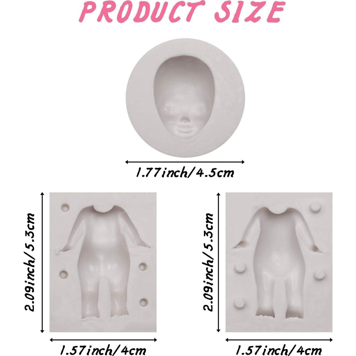 Juego de Moldes de Silicona Caregene para Muñecas Detalladas