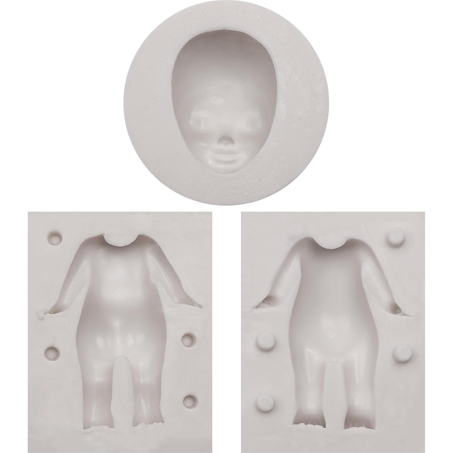 Juego de Moldes de Silicona Caregene para Muñecas Detalladas