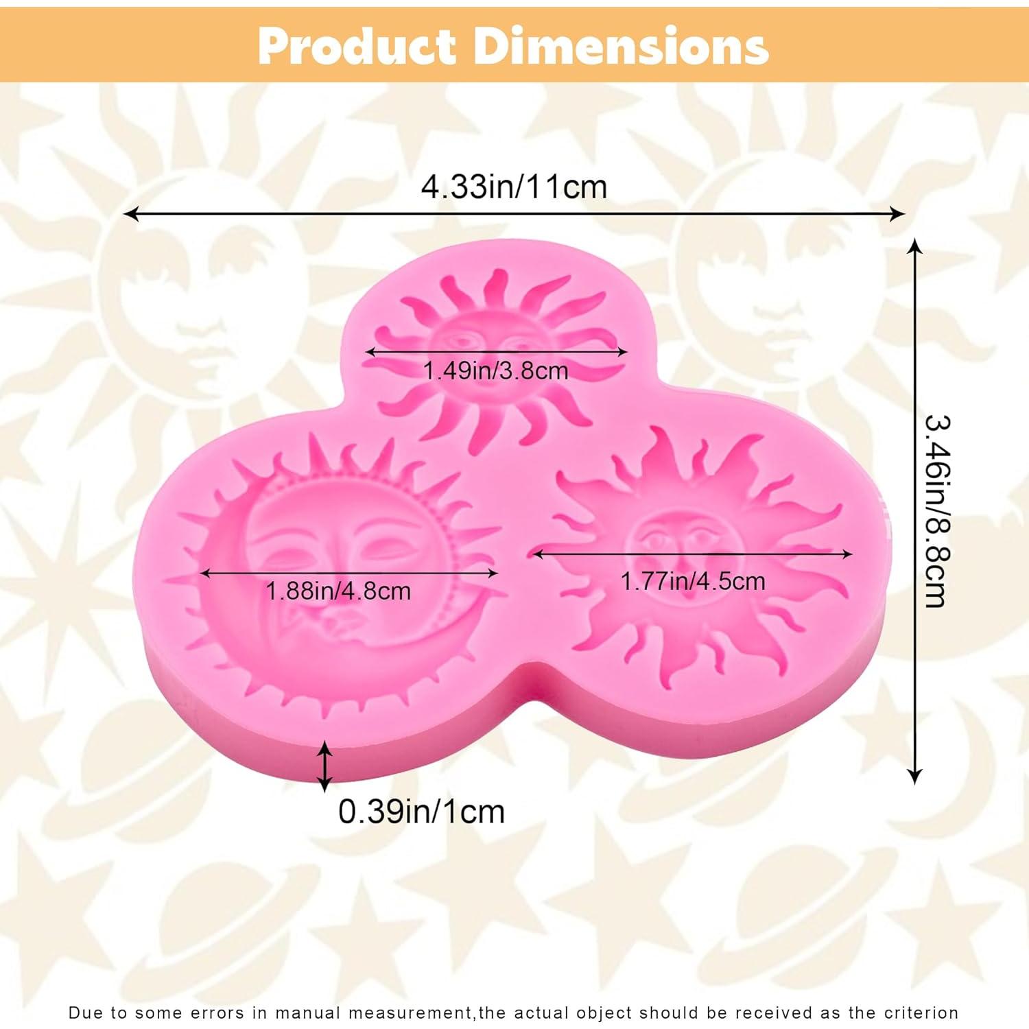 Molde de Silicona para Fondant Sol y Luna Heyiminy Rosa