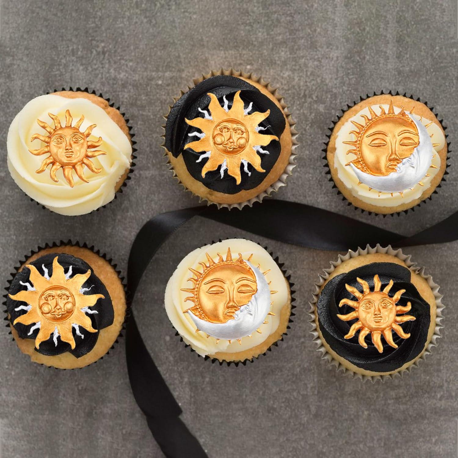 Molde de Silicona para Fondant Sol y Luna Heyiminy Rosa