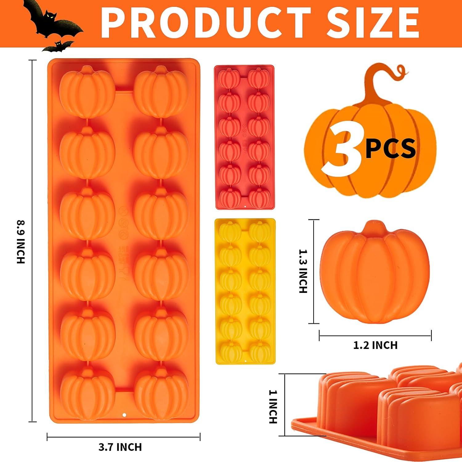 Molde de Silicona para Chocolate Dootafy - Calabaza 3 Piezas