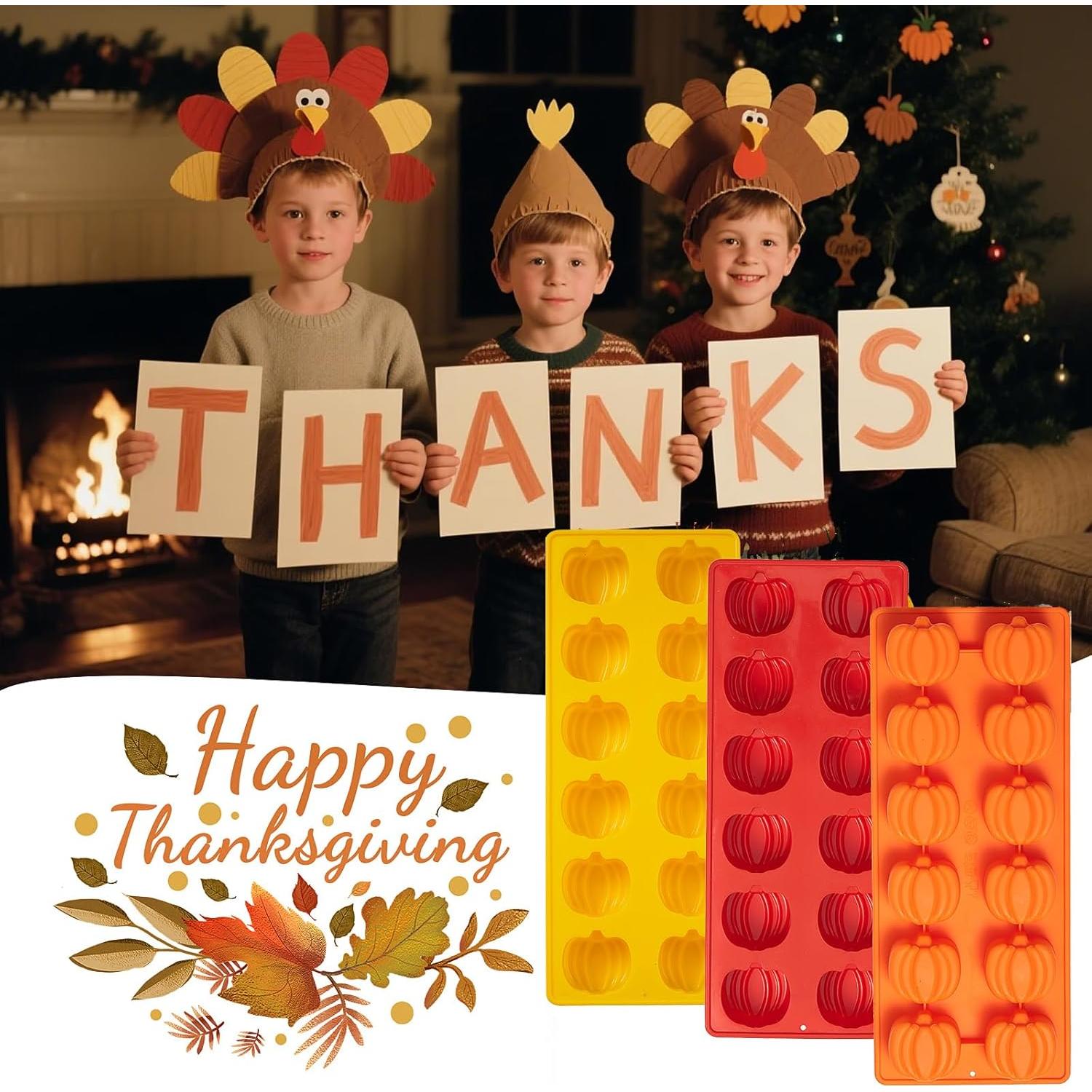 Molde de Silicona para Chocolate Dootafy - Calabaza 3 Piezas