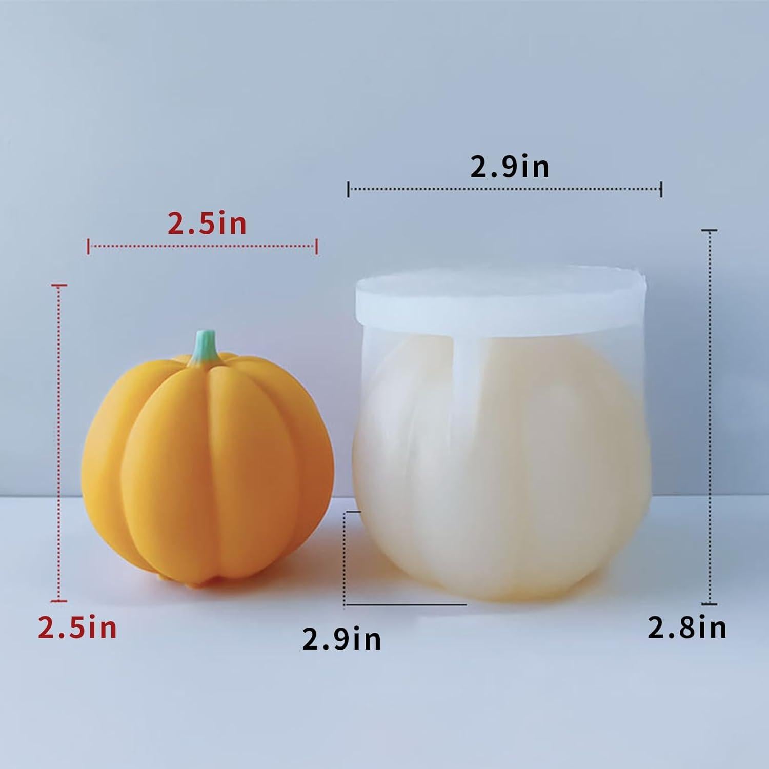 Molde de Silicona Calabaza Japleed para Velas y Jabón 3D