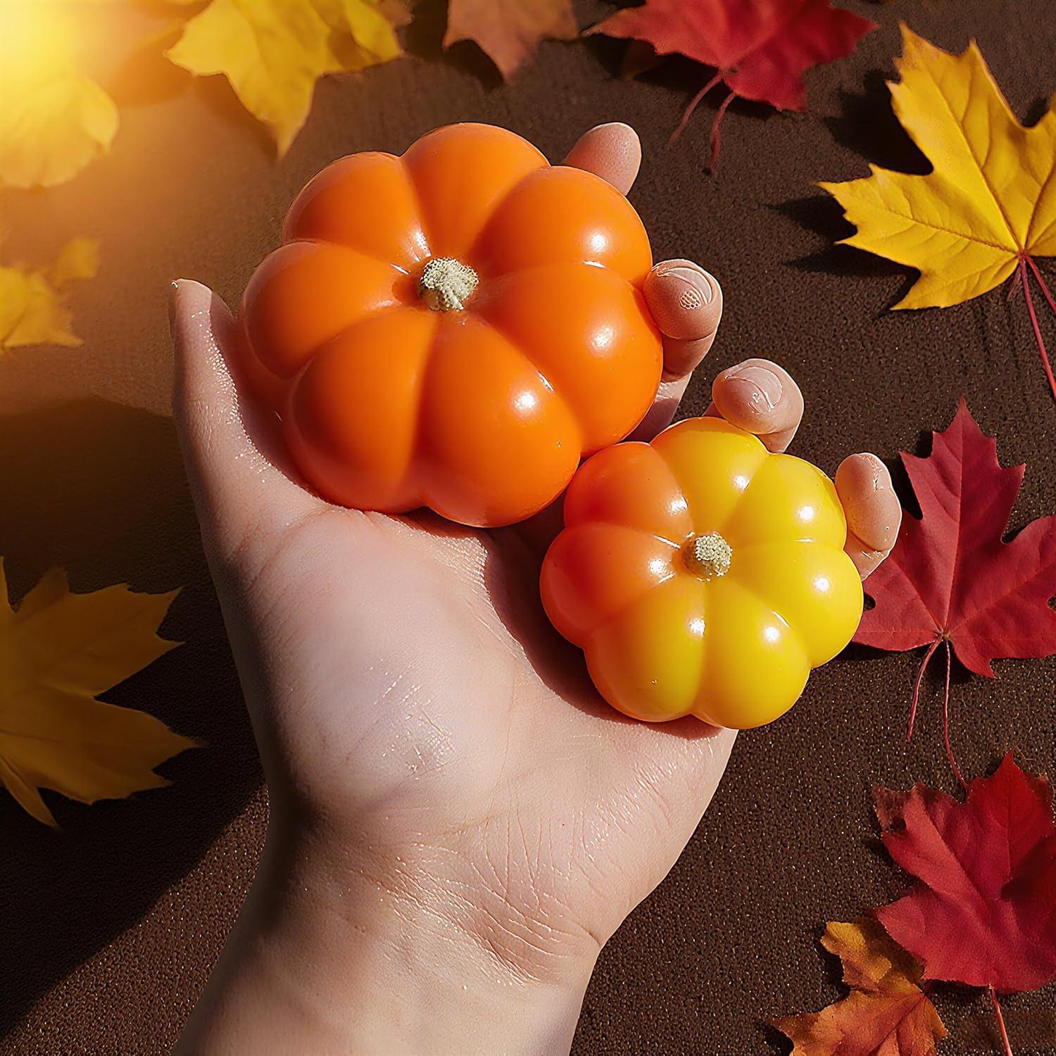 Moldes de Silicona Halloween LZEDIRA 4 Pcs Calabaza y Hoja