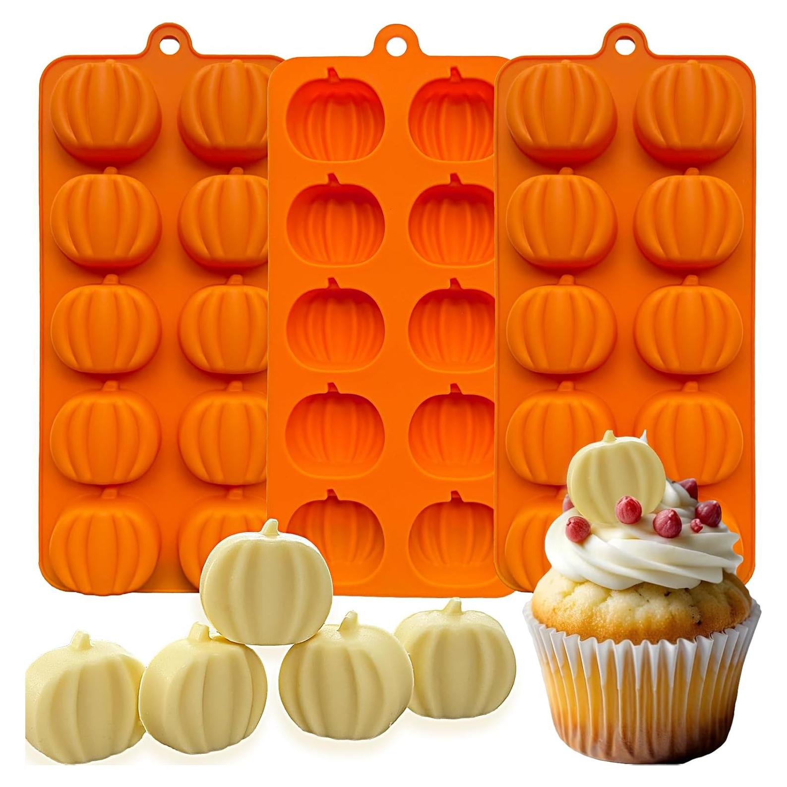 Molde de Silicona para Chocolate Calabaza ZINDIACINE 3 Piezas