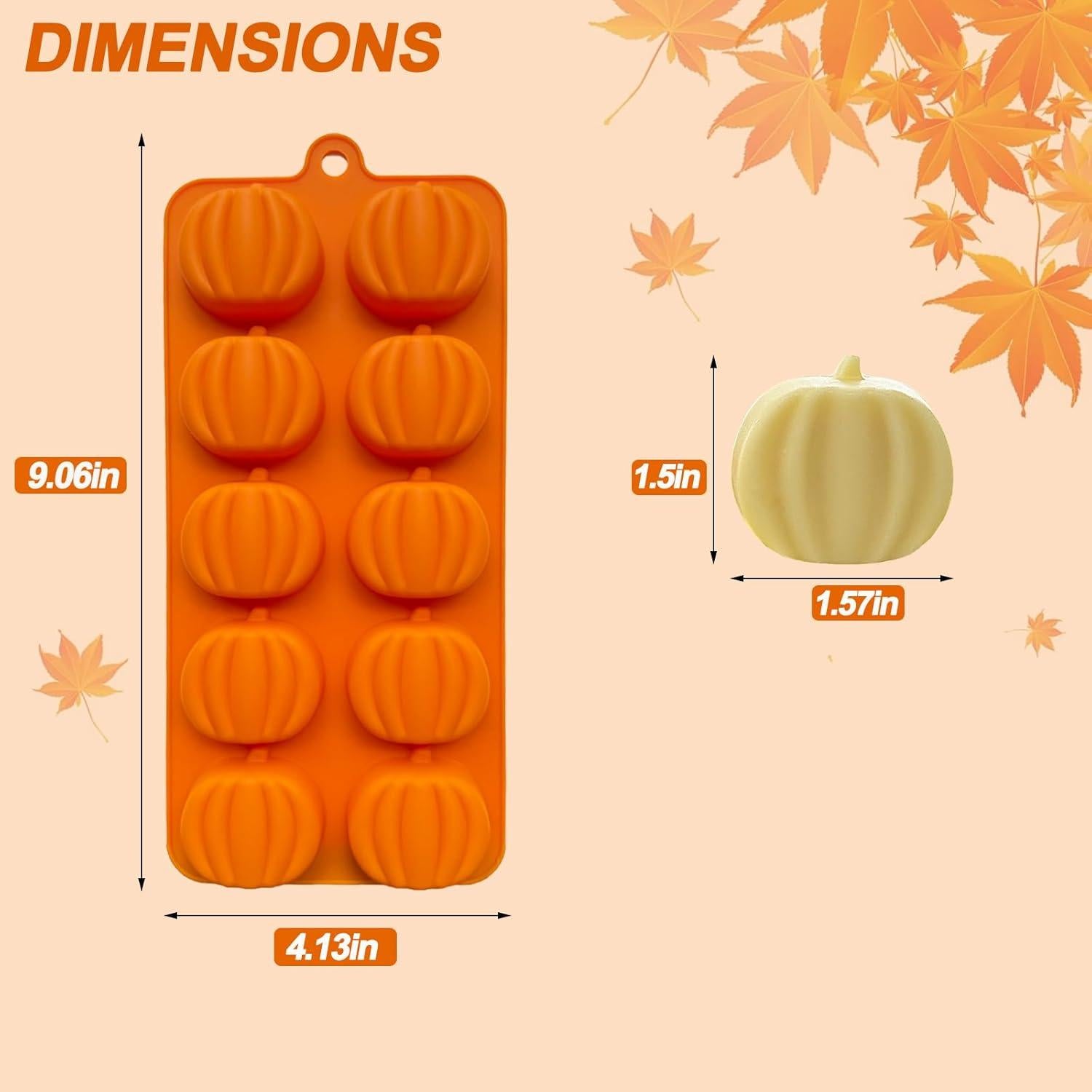 Molde de Silicona para Chocolate Calabaza ZINDIACINE 3 Piezas