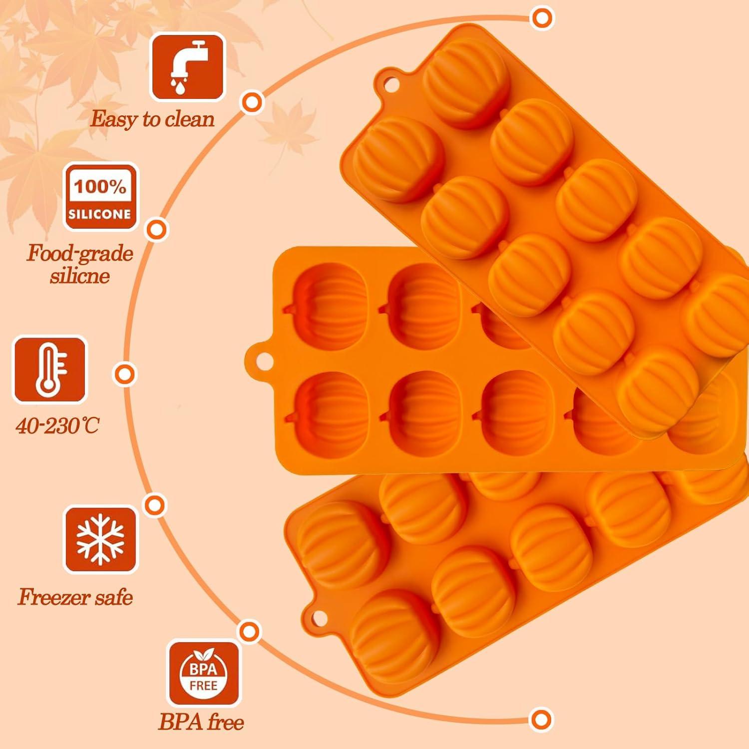 Molde de Silicona para Chocolate Calabaza ZINDIACINE 3 Piezas