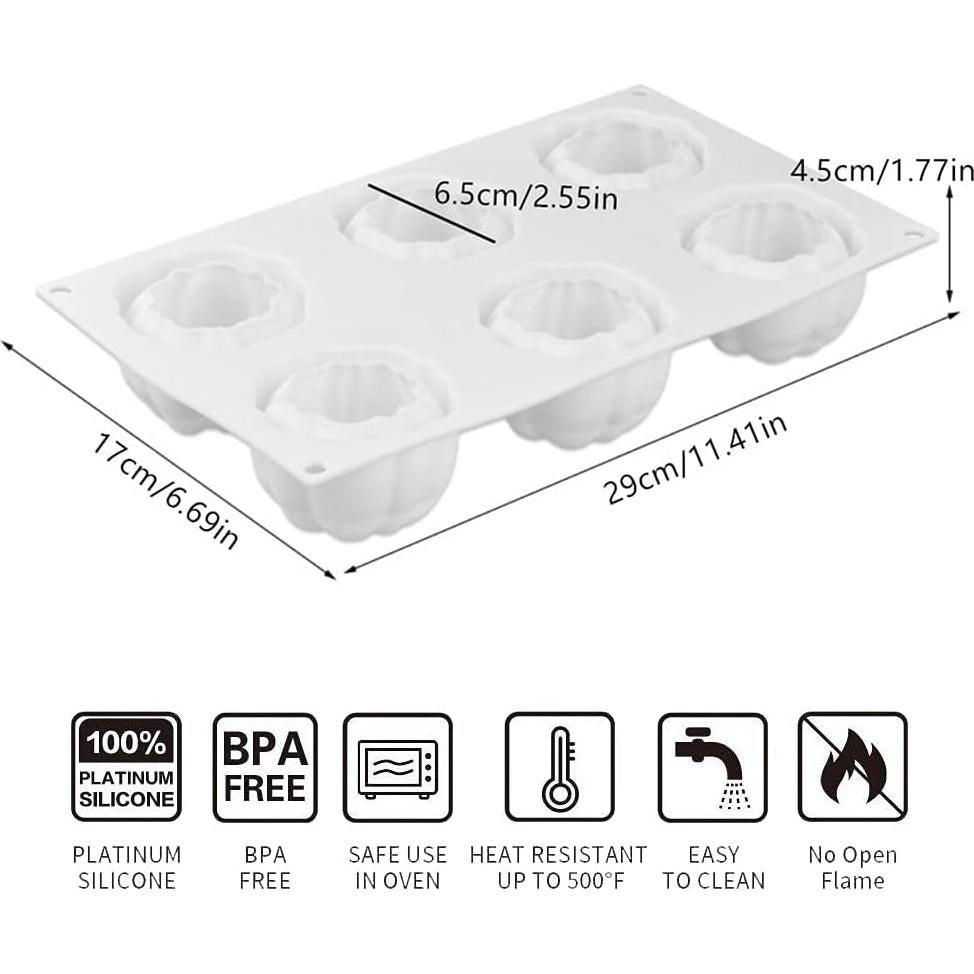 Moldes de Silicona JOINSI Calabaza 2 Pcs para Hornear