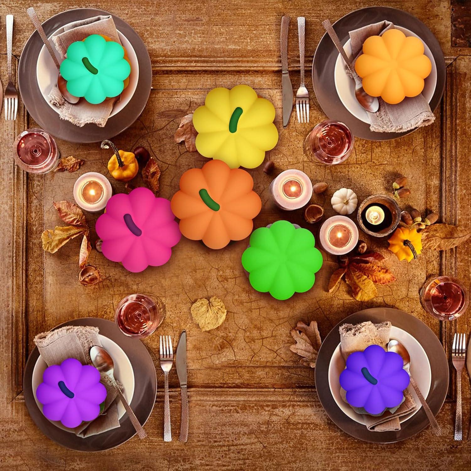 Paquete de 2 Moldes de Silicona de Calabaza Firleayo