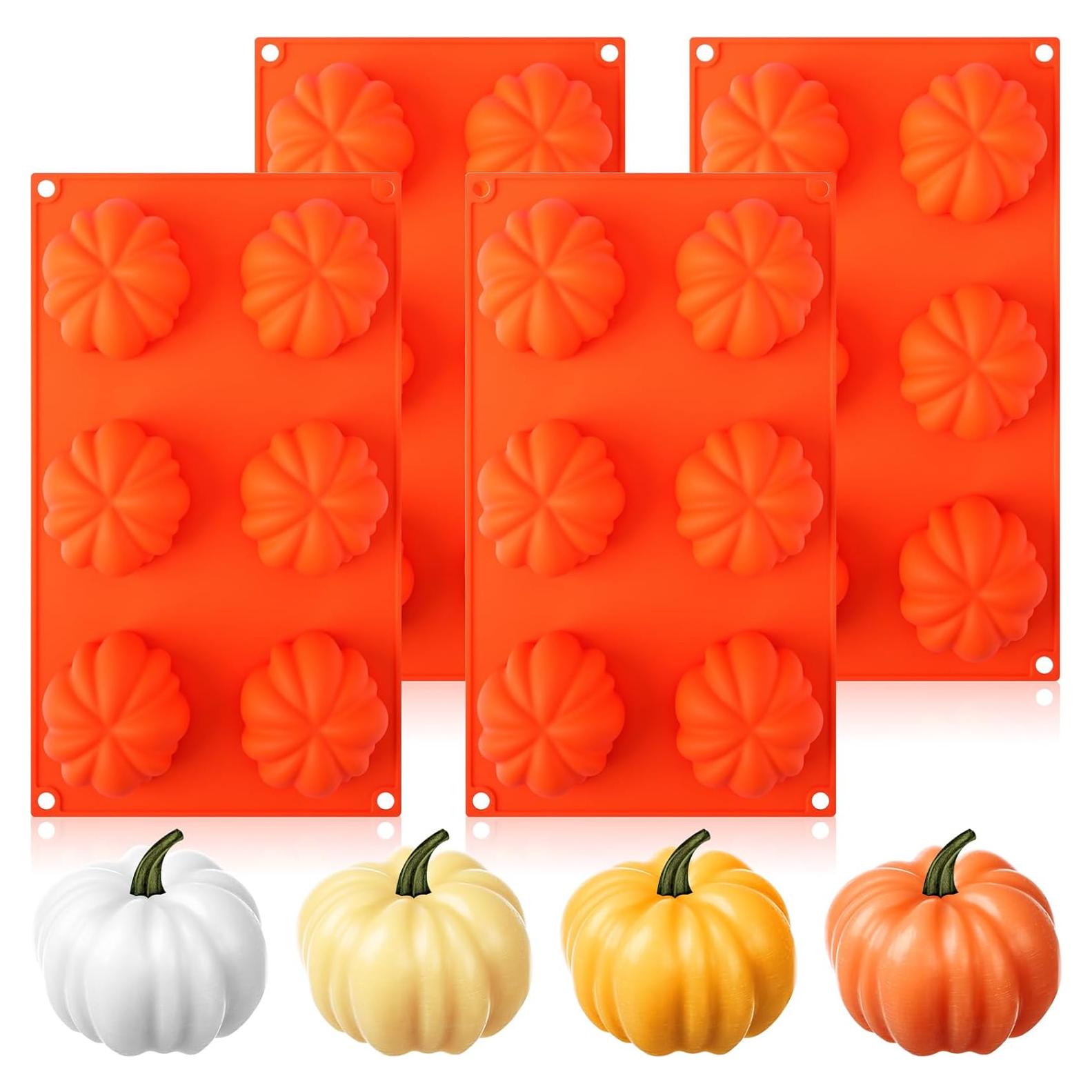 Juego de 4 Moldes de Silicona de Calabaza Teenyyou 3D