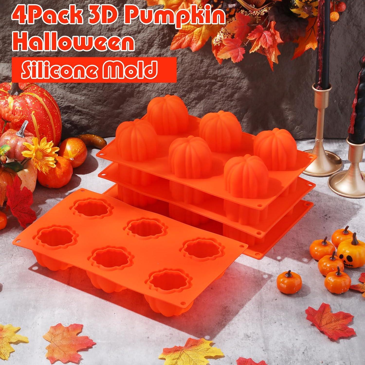 Juego de 4 Moldes de Silicona de Calabaza Teenyyou 3D