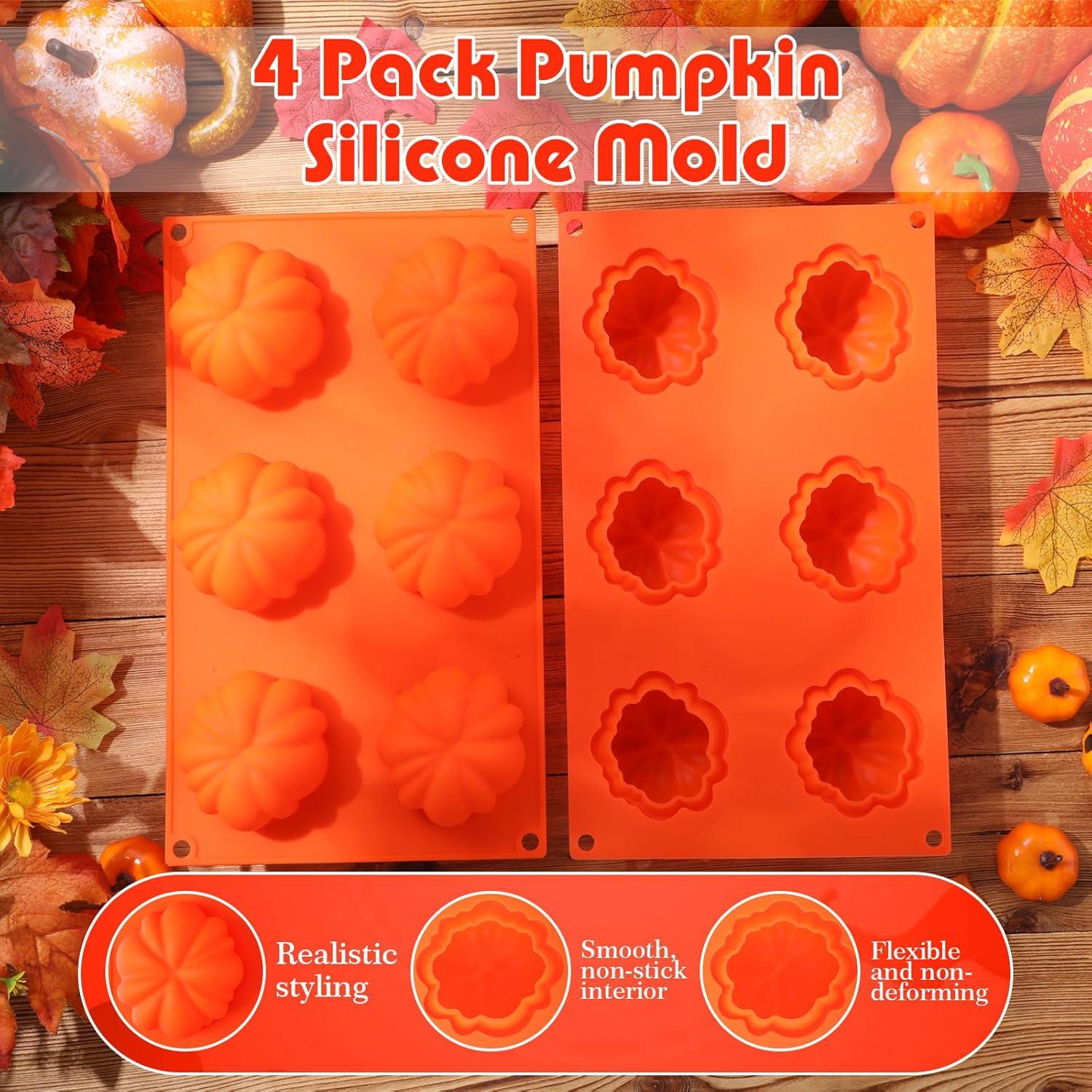 Juego de 4 Moldes de Silicona de Calabaza Teenyyou 3D