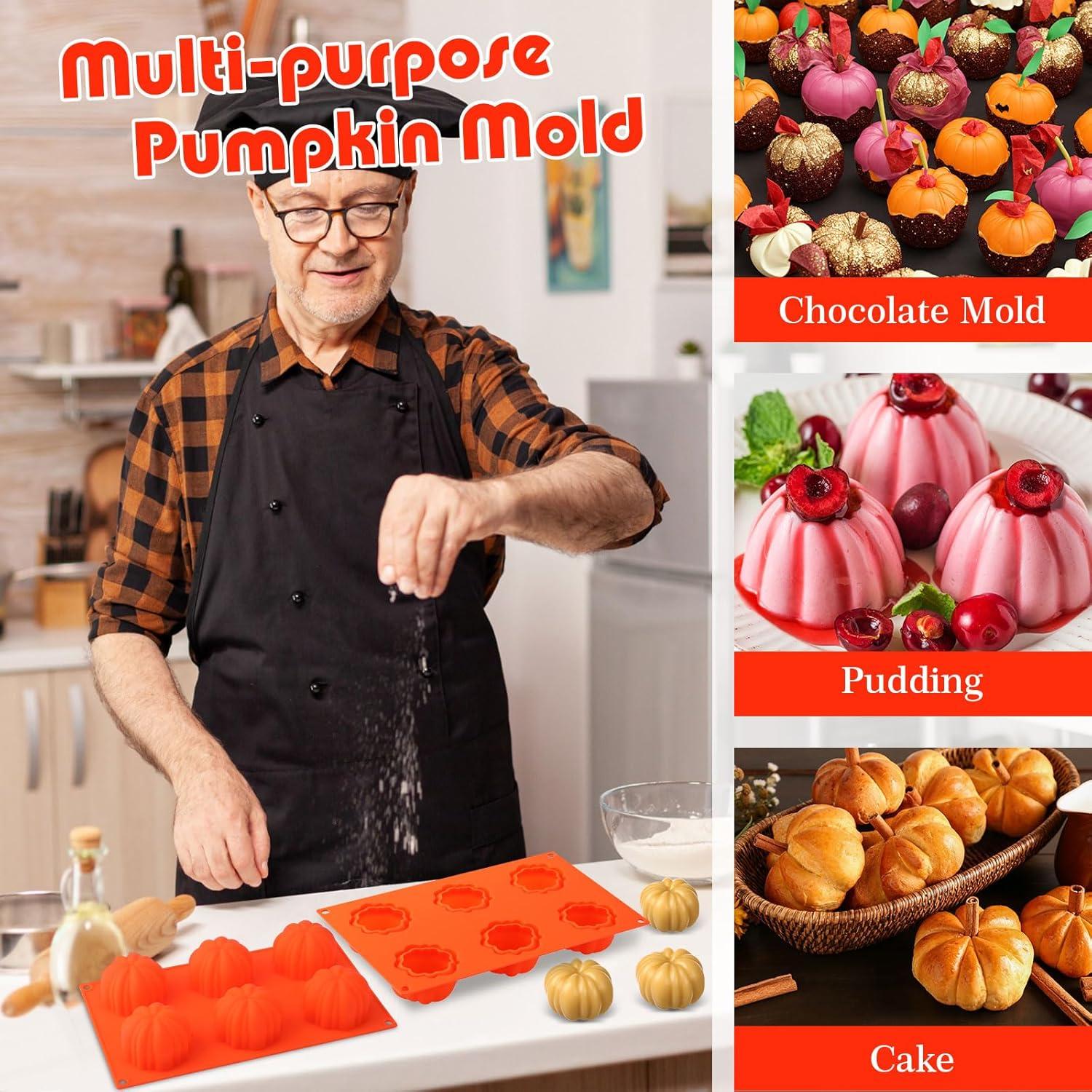 Juego de 4 Moldes de Silicona de Calabaza Teenyyou 3D