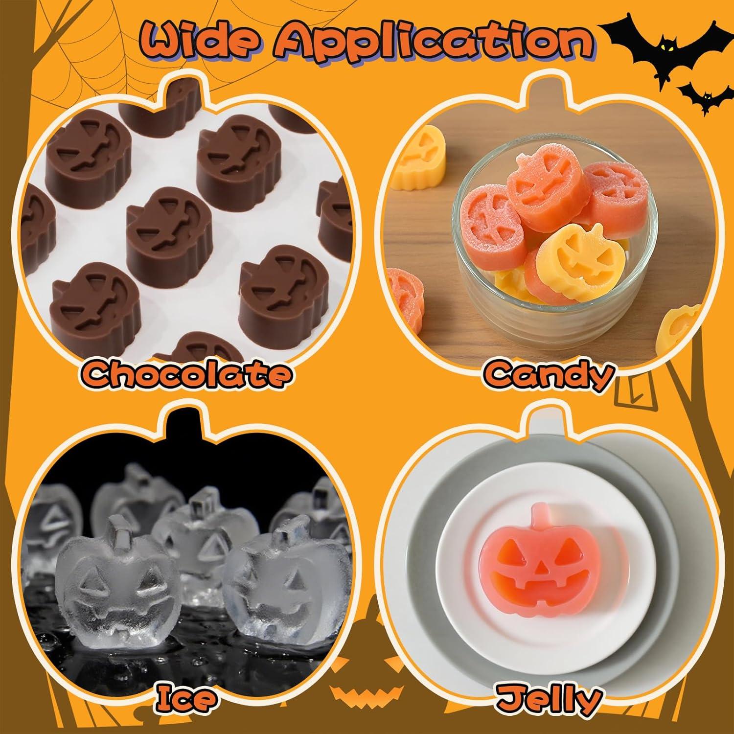 Moldes de Silicona para Chocolate Calabaza SIQINZONGWA 2 PCS