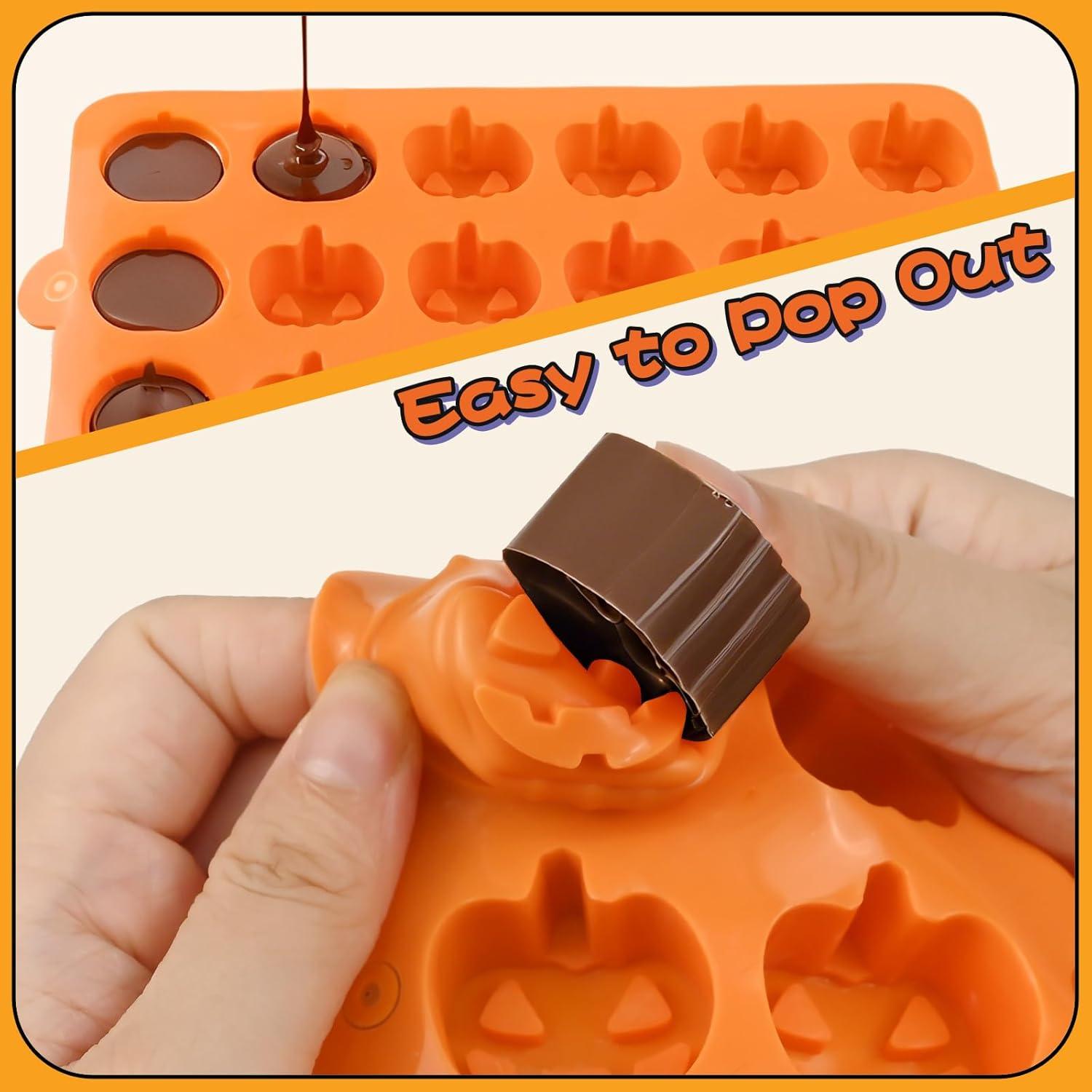 Moldes de Silicona para Chocolate Calabaza SIQINZONGWA 2 PCS