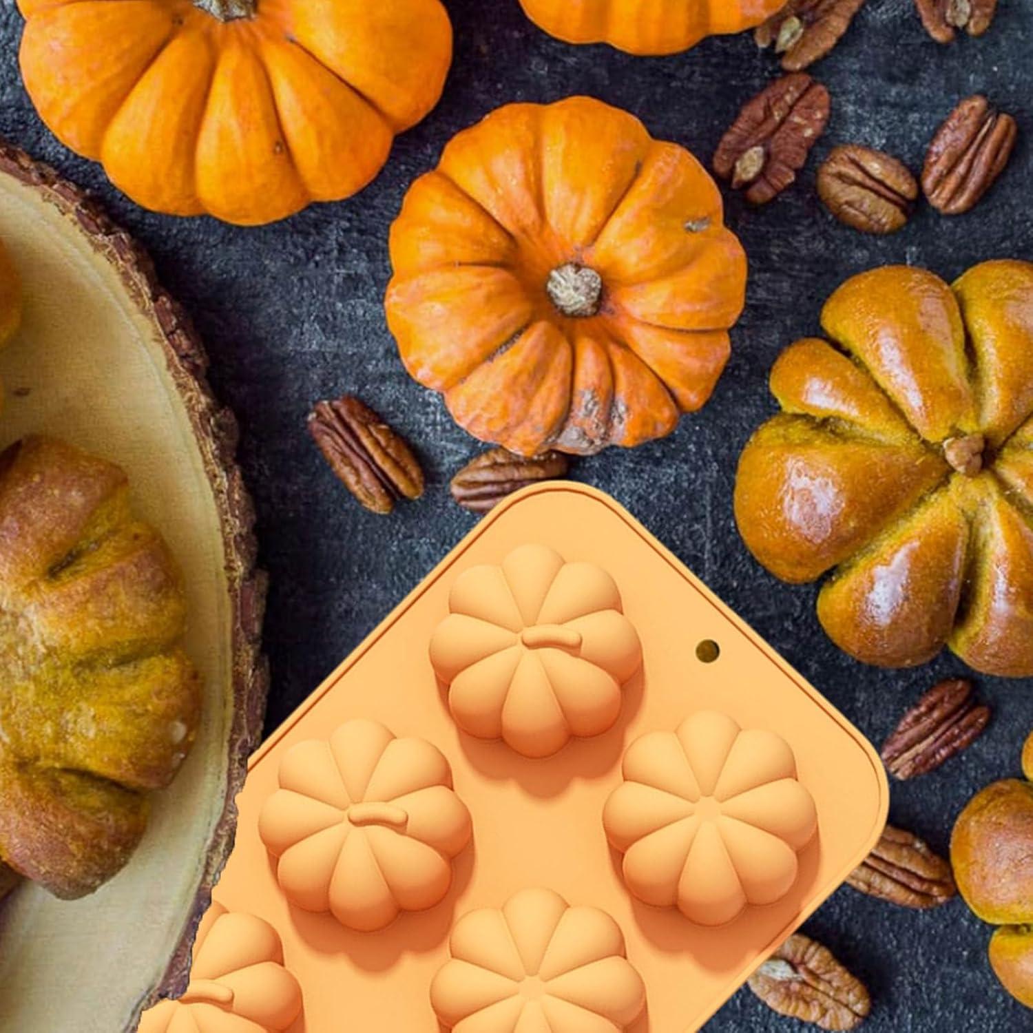Molde de Silicona Calabaza 3D ZHUIGUANGZE - 2 Pcs Otoño
