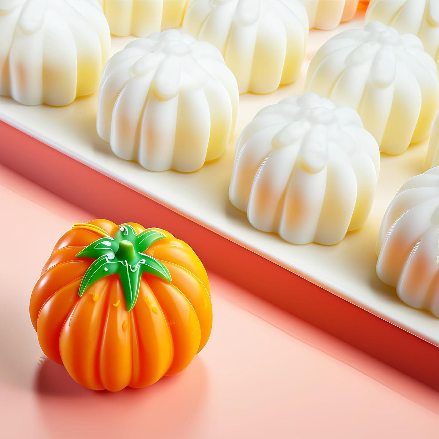 Molde de Silicona 3D Calabaza LLPMutu 12 Cavidades