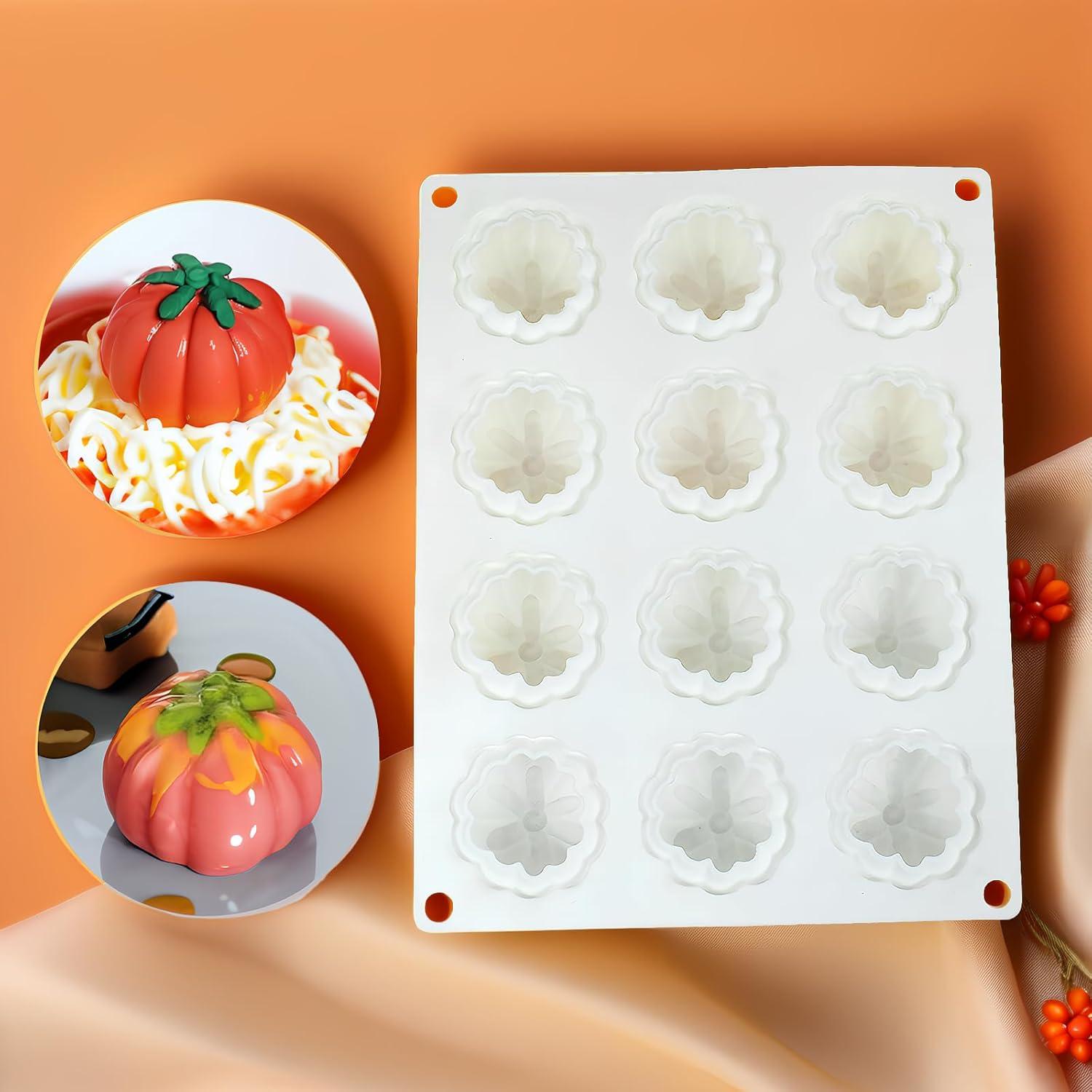 Molde de Silicona 3D Calabaza LLPMutu 12 Cavidades