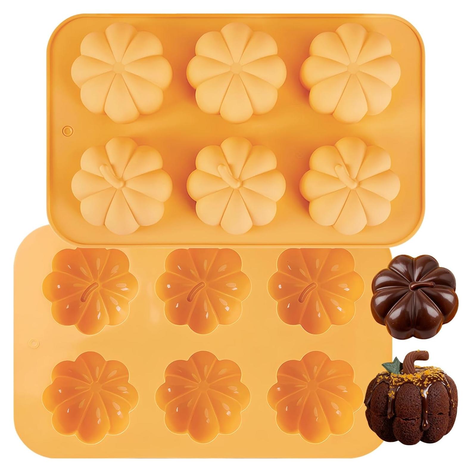 Molde de Silicona de Calabaza Morofme 2 Pcs para Postres