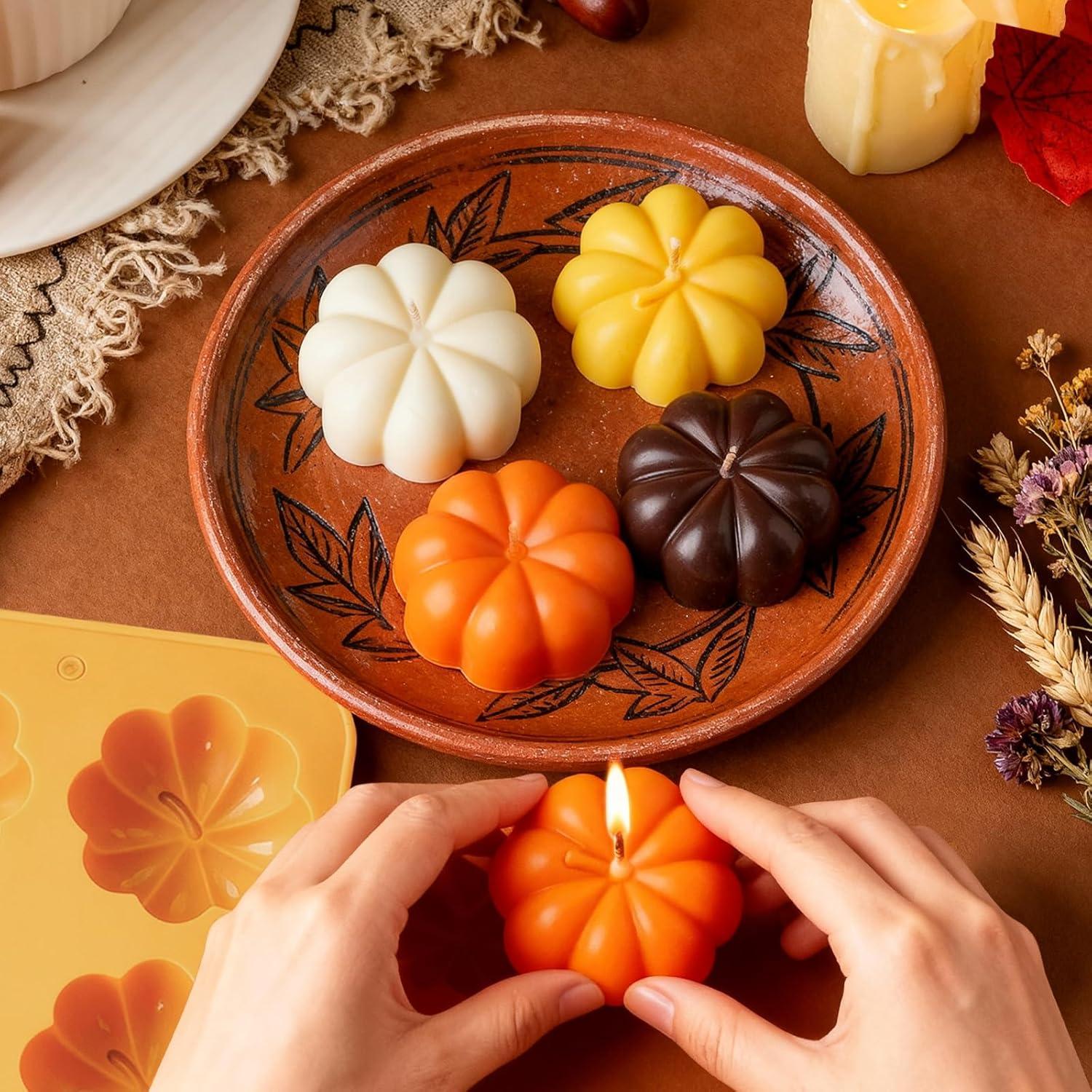 Molde de Silicona de Calabaza Morofme 2 Pcs para Postres