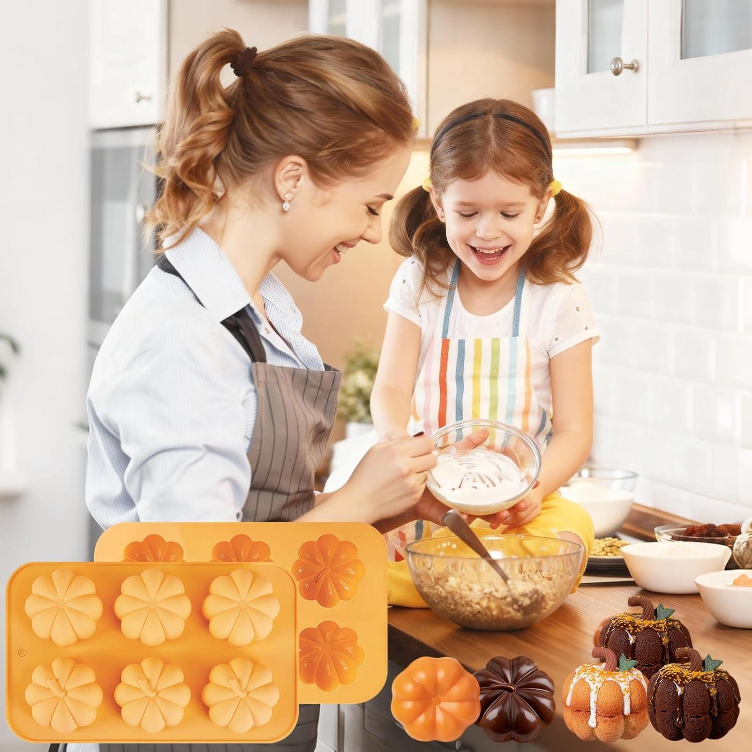 Molde de Silicona de Calabaza Morofme 2 Pcs para Postres