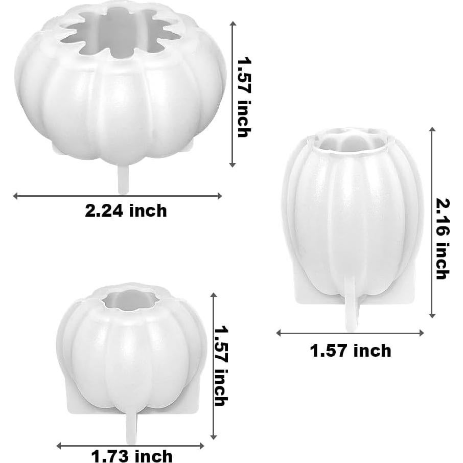 Juego de 3 Moldes de Calabaza 3D ResinWorld - Silicona Flexible