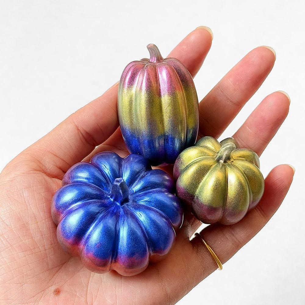 Juego de 3 Moldes de Calabaza 3D ResinWorld - Silicona Flexible