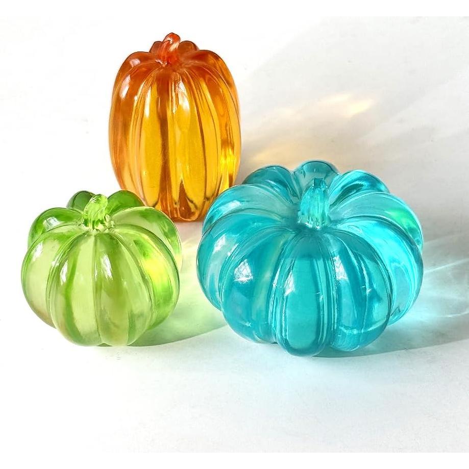 Juego de 3 Moldes de Calabaza 3D ResinWorld - Silicona Flexible