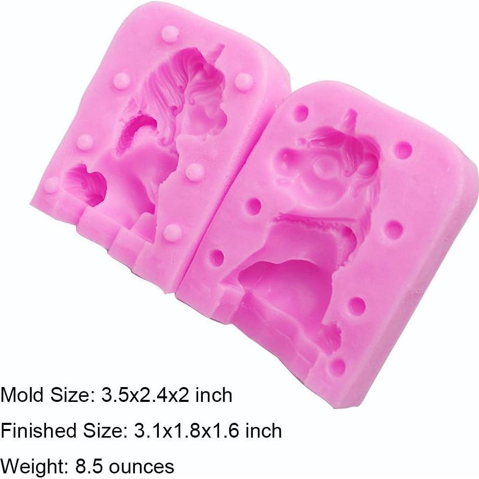 Molde de Silicona Unicornio Rosa MoldFun 3D Multiusos