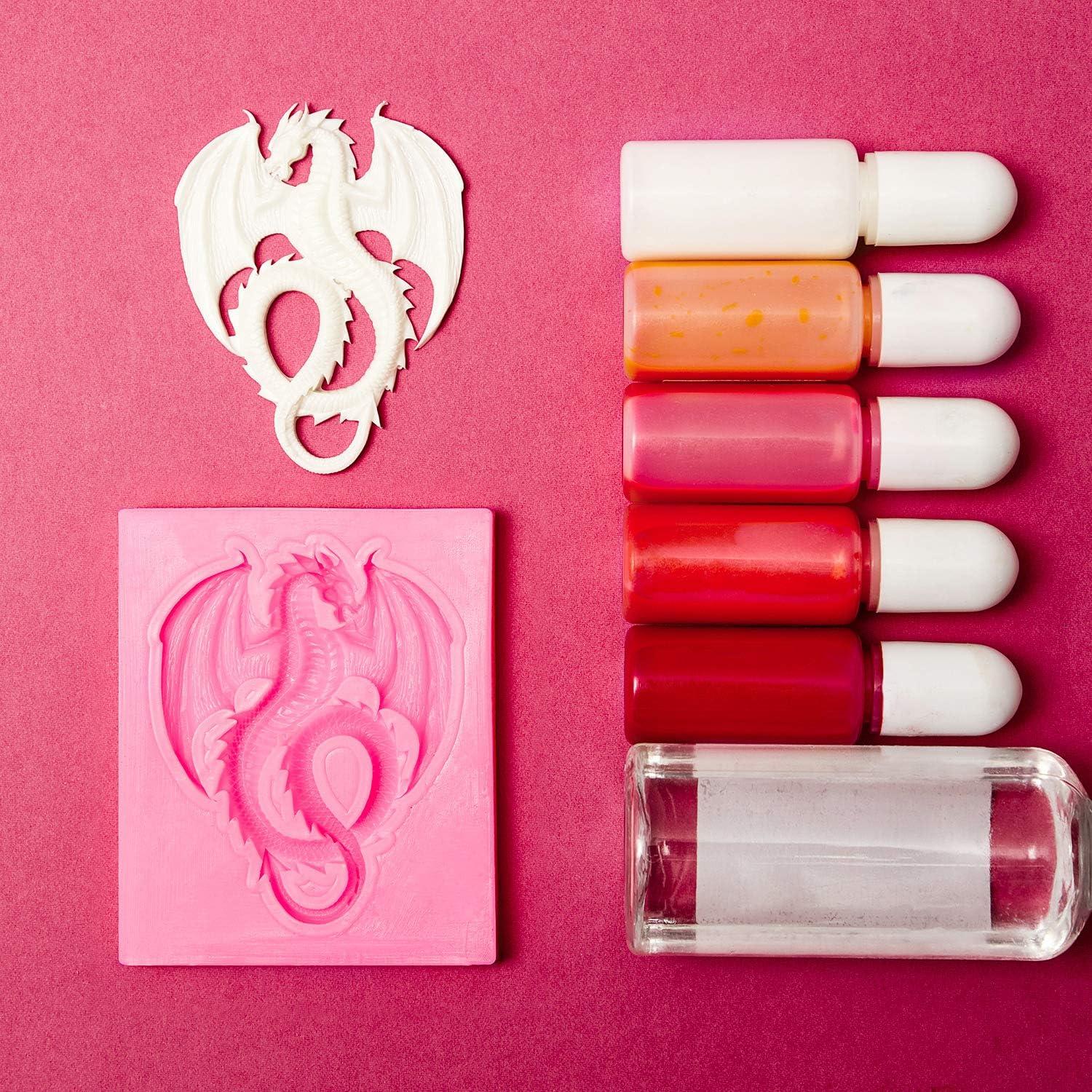 Molde de Silicona Dragón Rosa Boao 2 Piezas Reutilizable