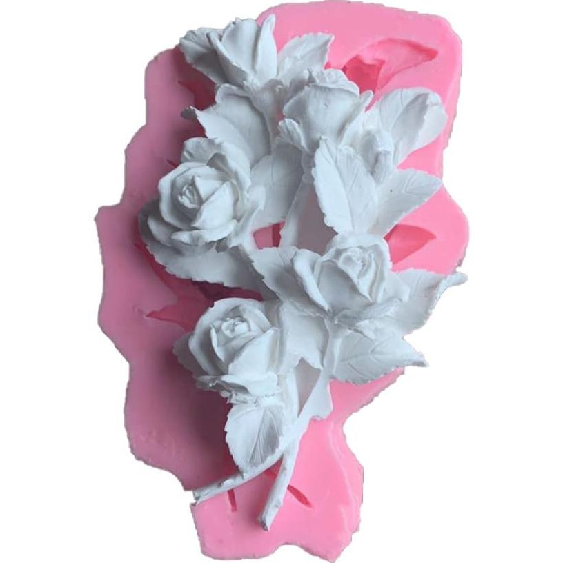 Molde de Silicona Rosa 3D NINEXY para Pasteles y Resina