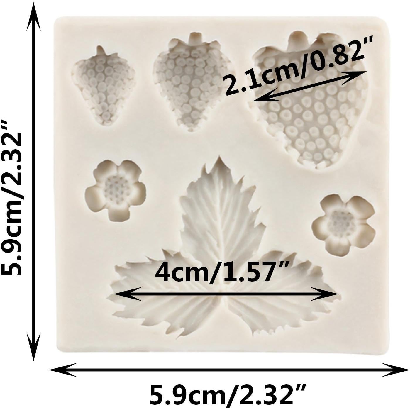 Molde de Silicona para Fondant de Fresa MINFEIDMS 8x7 cm