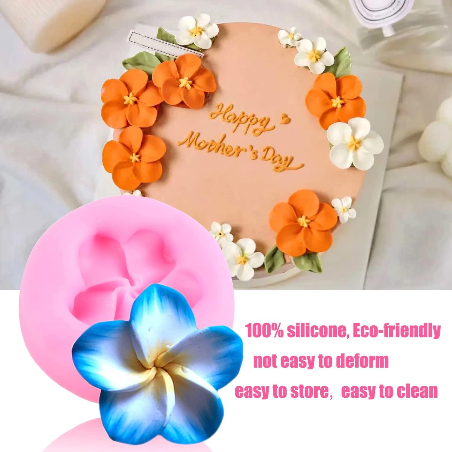 Molde de Silicona de Flores Plumeria y Hibisco ZiXiang - Set de 4