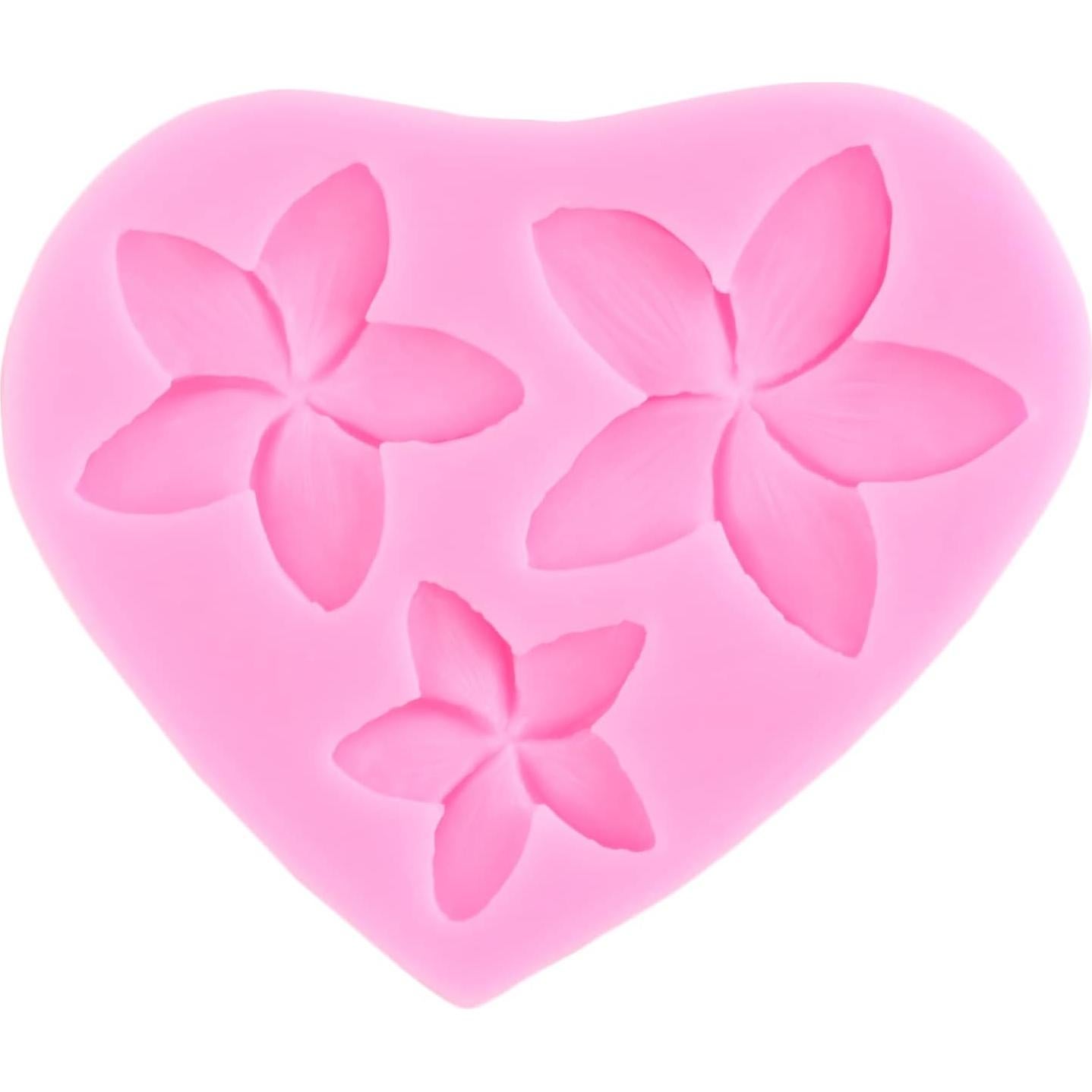 Molde de Silicona de Flores Plumeria y Hibisco ZiXiang - Set de 4