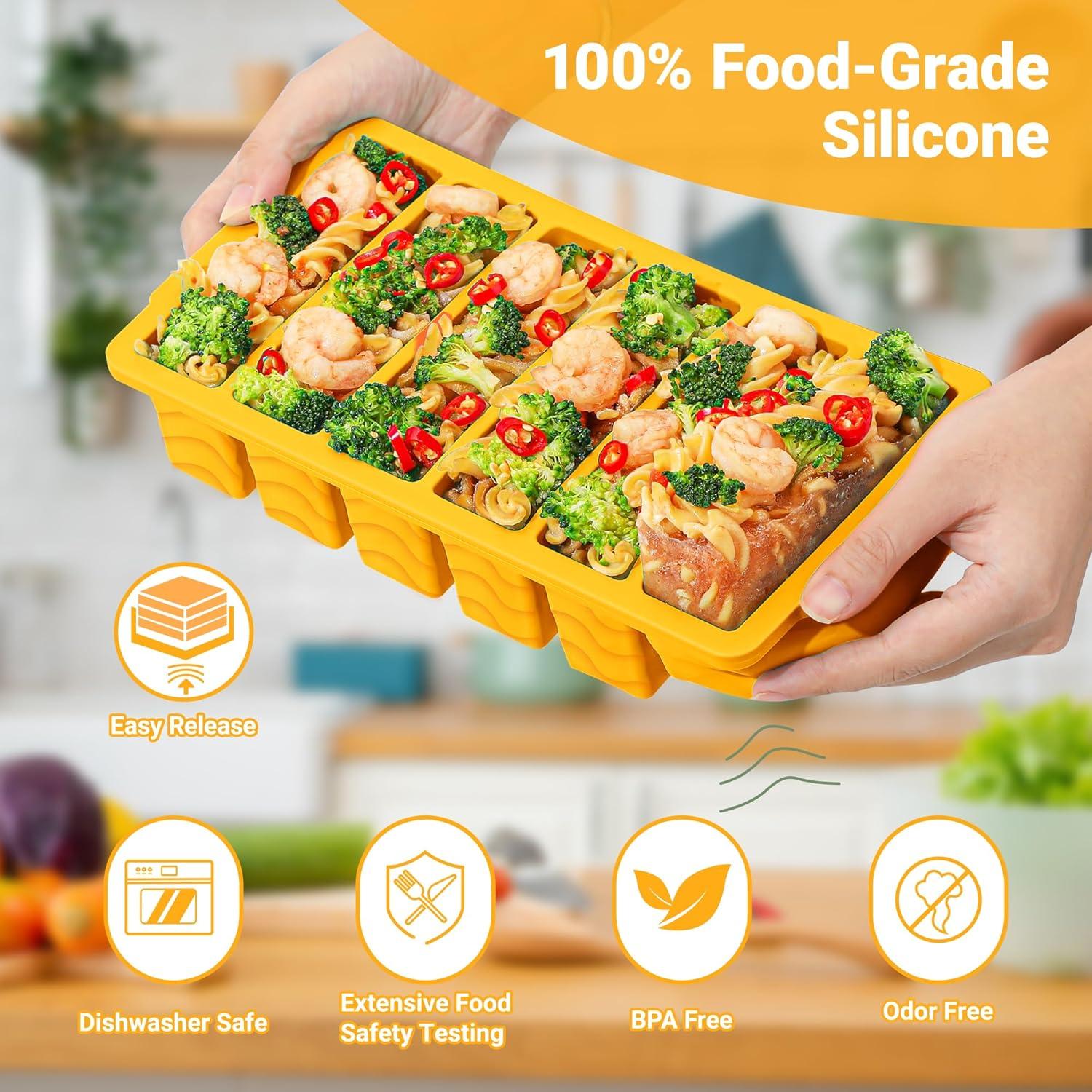 Moldes de Silicona Aopigavi 2-Pack 12 Porciones 125 mL