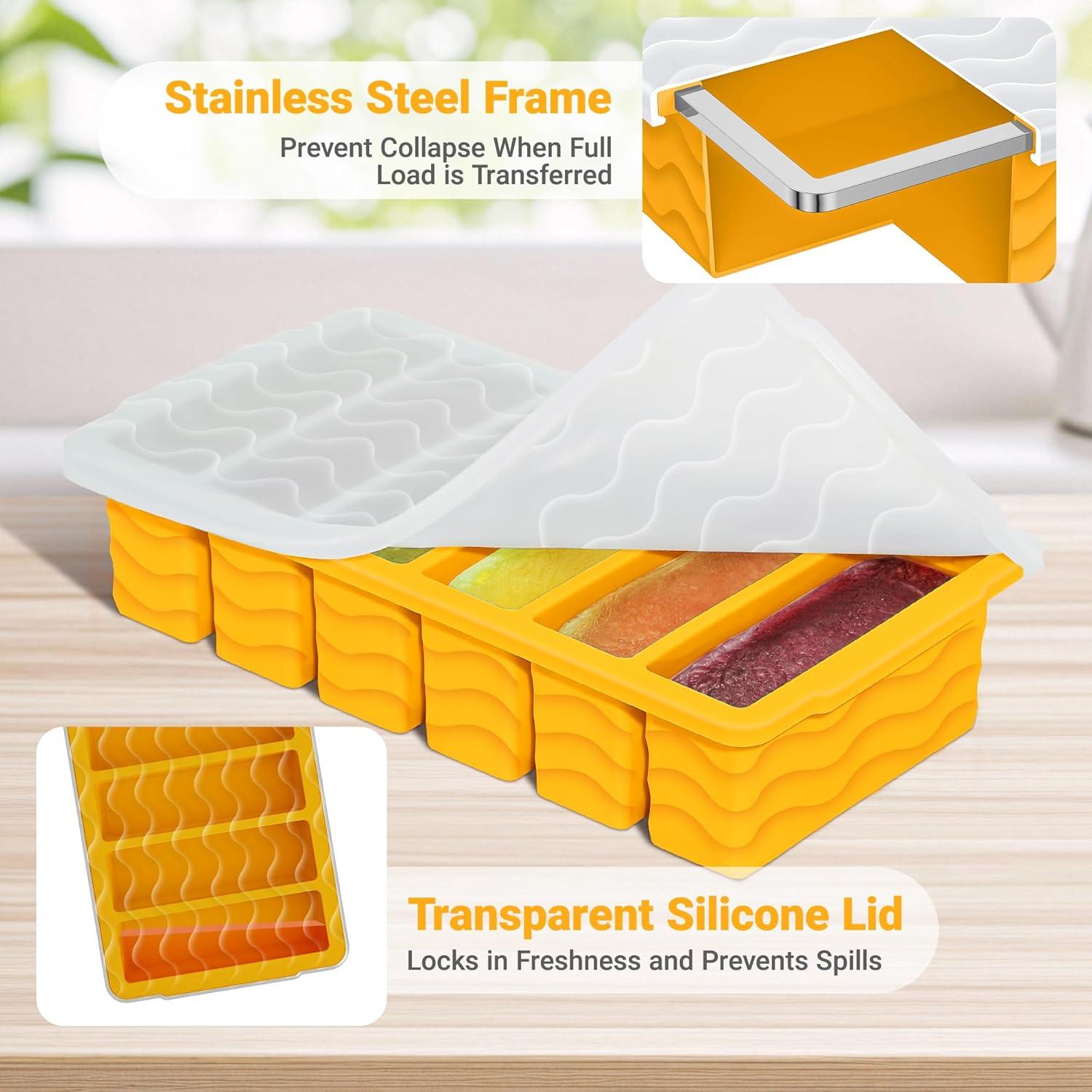 Moldes de Silicona Aopigavi 2-Pack 12 Porciones 125 mL