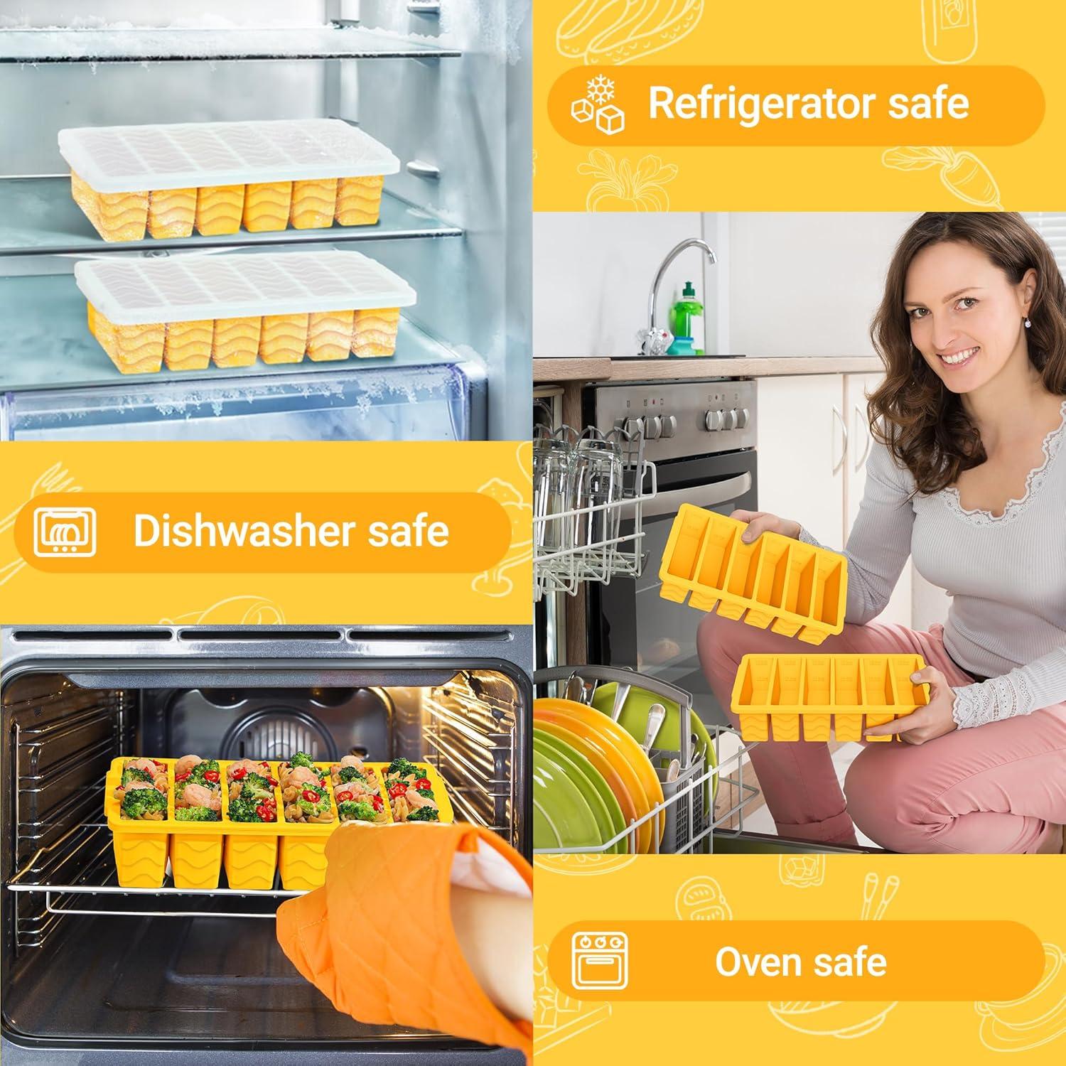 Moldes de Silicona Aopigavi 2-Pack 12 Porciones 125 mL